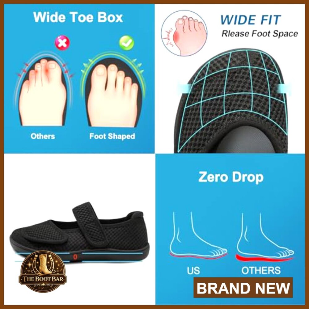 Wide Width Adjustable Strap Barefoot Walking Shoe… - image 3